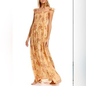 Agua Bendita leandra dress in orange florals new with tags large